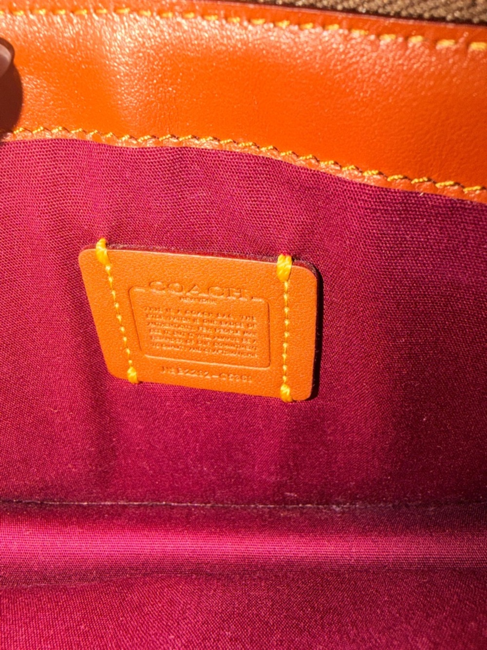 Coach Brown Signature Canvas Crossbody Bag with Tan Leather Trim - Picture 8 of 8